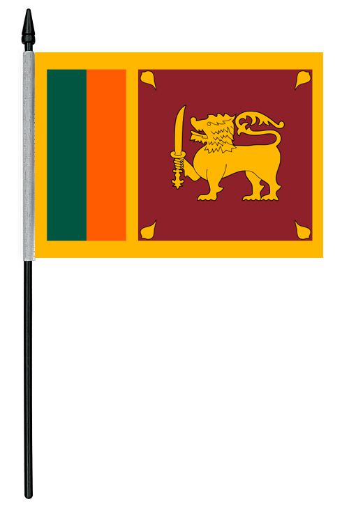 Sri Lanka Cloth Table Flag - 4" x 6"