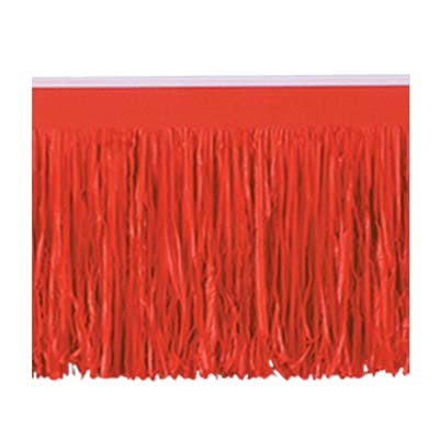 Red 6-Ply Tissue Fringe Drape - 3.05m