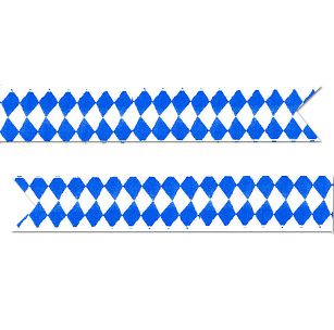 Oktoberfest Pattern Printed Ribbon - 25mm - Per Metre