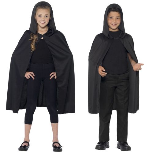 Childs Black Hooded Cape