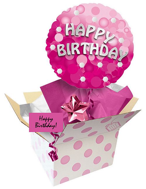 Send a Balloon - Pink Holographic - 18"