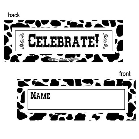 Cow Print Placecards - Pack of 8