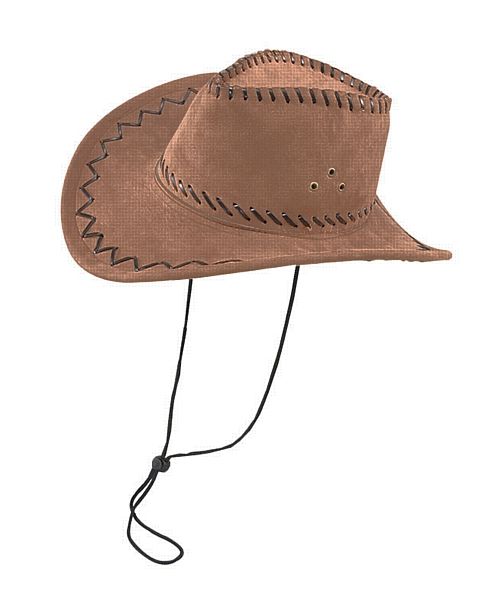 Brown Cowboy Hat With Stitching