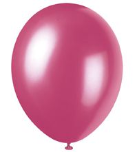 Dark Pink Pearlised Latex Balloons - 12'' - Pack of 8