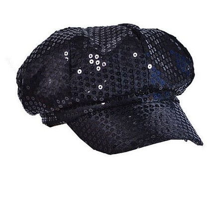 Black Sequin Cap