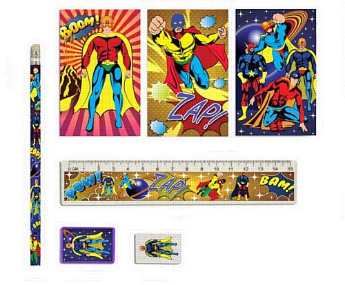 Super Hero Stationery - Set of 5