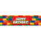 Building Blocks Happy Birthday Banner - 1.2m