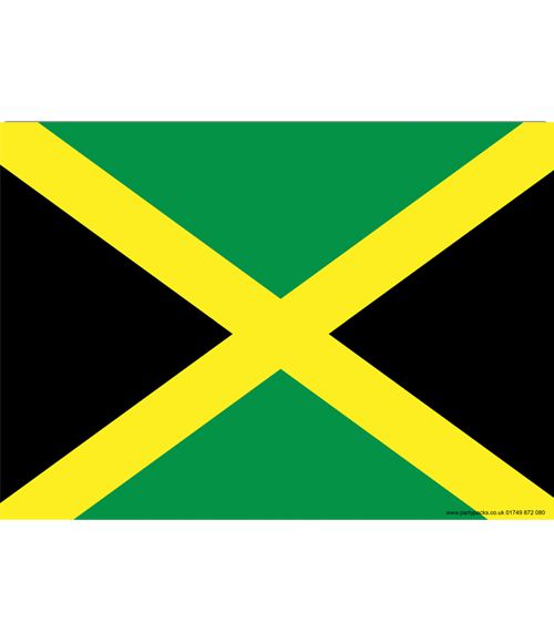 Jamaican Themed Flag Poster - A3