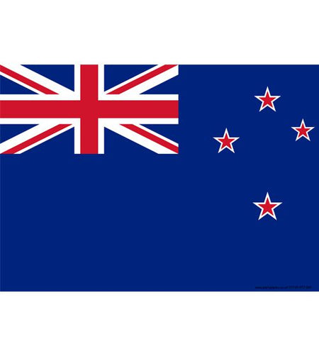 New Zealand Themed Flag Poster - A3