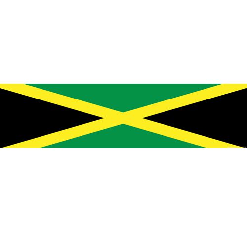 Jamaican Themed Flag Banner - 120 x 30cm