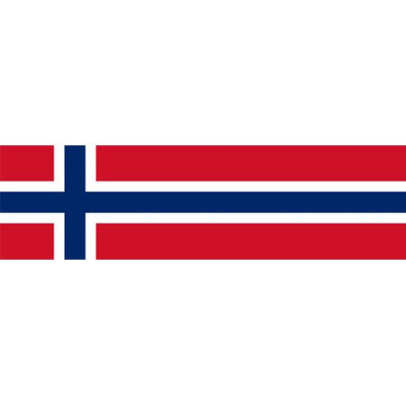 Norway Themed Flag Banner - 120 x 30cm