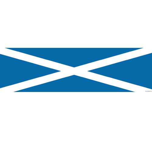 Scottish St. Andrew's Themed Flag Banner - 120 x 30cm