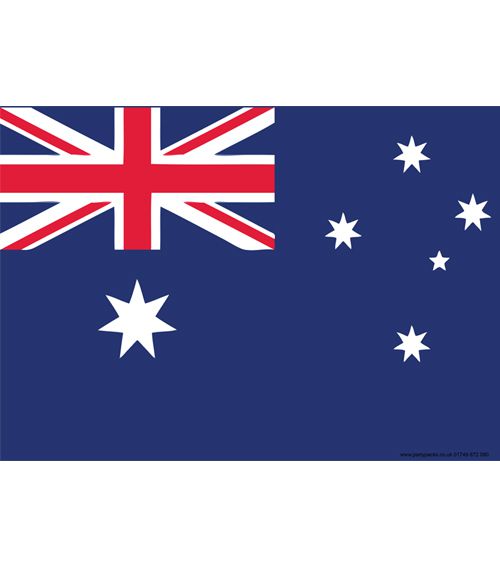 Australian Themed Flag Poster - A3