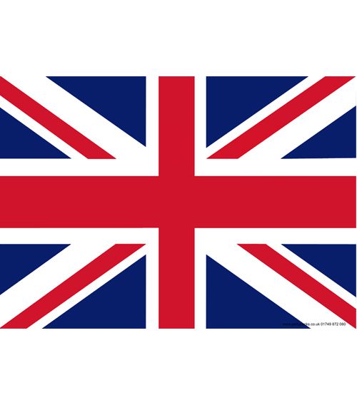 British Union Jack Themed Flag Poster - A3