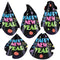 Neon Party New Year Card Hat - Assorted - Each