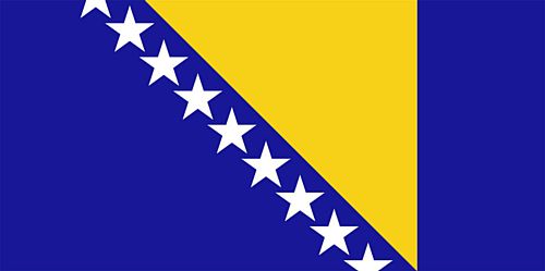 Bosnia & Herzegovina Polyester Fabric Flag - 5ft x 3ft