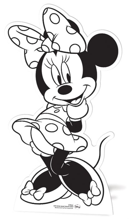 Minnie Mouse Colour-In Cardboard Cutout - 92cm