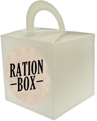 WW1 Ration Novelty Box & Sticker - Set of 15 – Party Packs