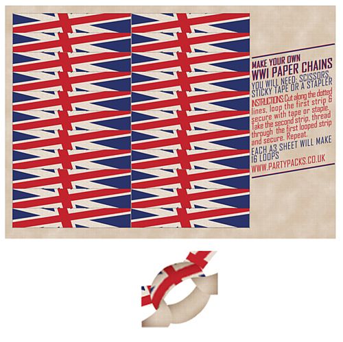 WW1 Centenary Paper Chain Kit - A3 Card
