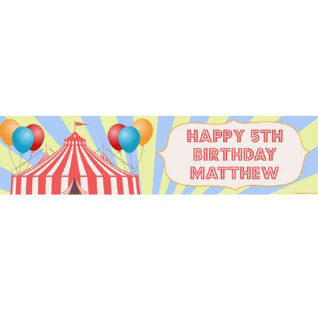 Circus Personalised Banner - 1.2m