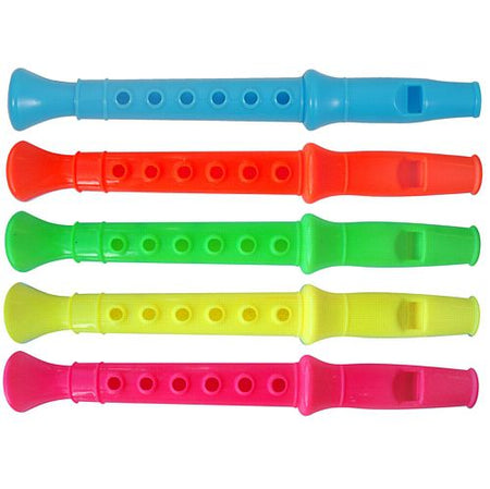 Flute Whistle Toy - Assorted Colours - 14cm - Each