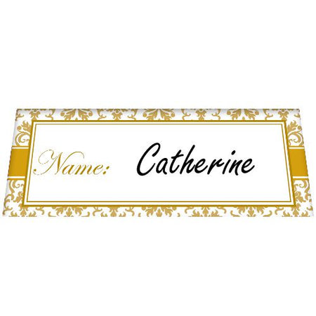 Golden Elegance Placecards - Pack of 8