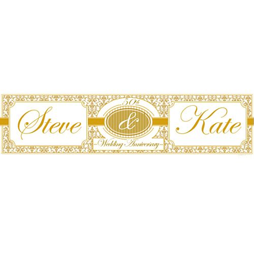 Golden Anniversary Personalised Banner - 1.2m