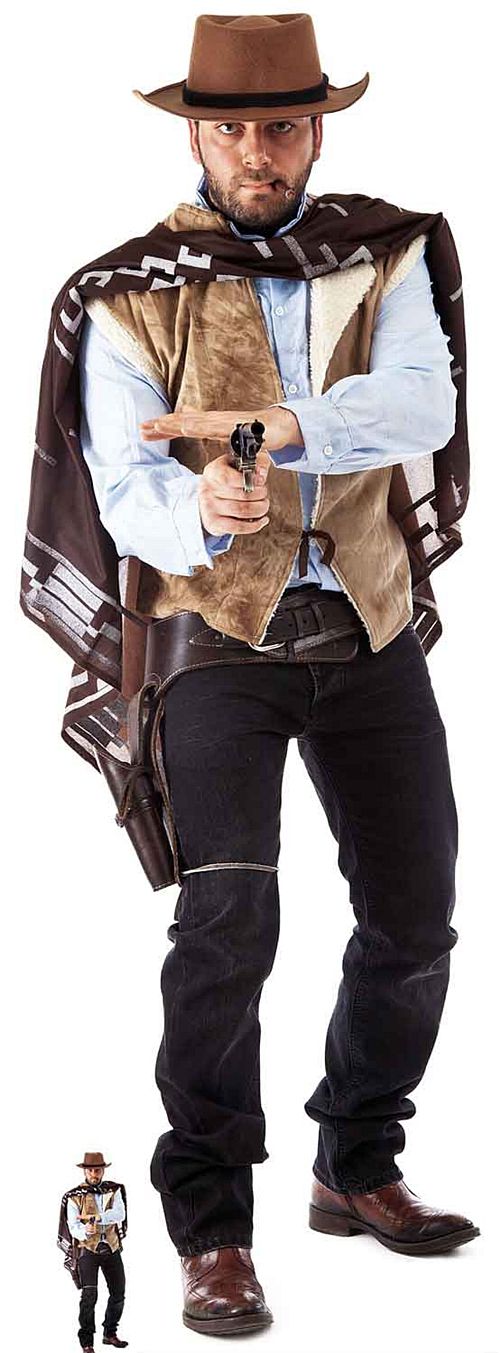 Cowboy with Revolver Lifesize Cardboard Cutout - 1.78m