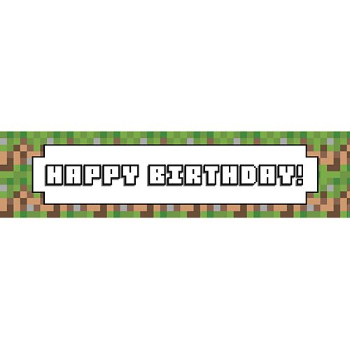 Pixel Blocks Happy Birthday Banner - 1.2m