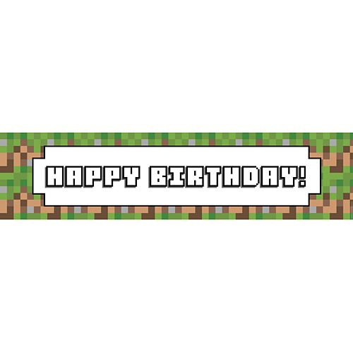 Pixel Blocks Happy Birthday Banner - 1.2m