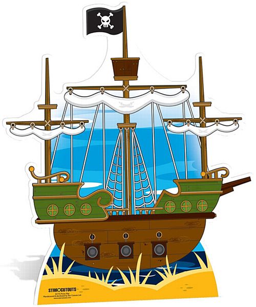 Pirate Ship Cardboard Cutout - 1.2m