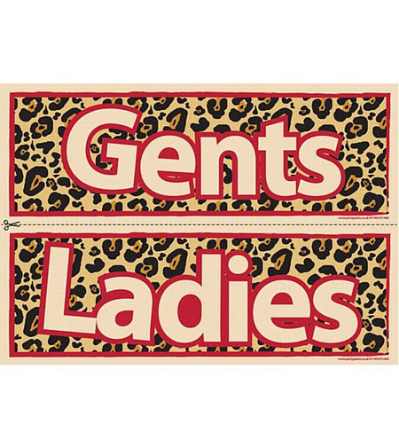 Leopard Print Toilet Signs - Ladies & Gents