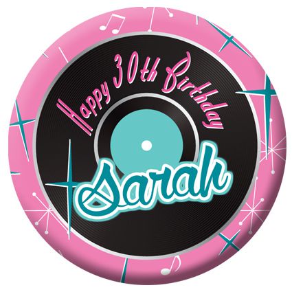 Personalised 1950's Themed Badge - 58mm - Each