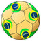 Brazil Football Stickers - 5cm - Sheet of 15