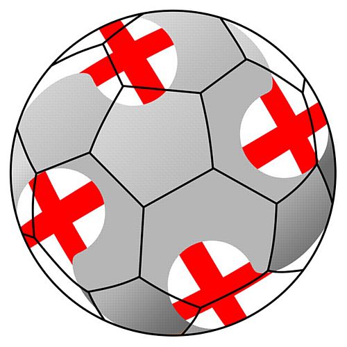 England Football Stickers - 5cm - Sheet of 15