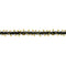 Black & Gold Metallic Star Tinsel Garland - 3.66m