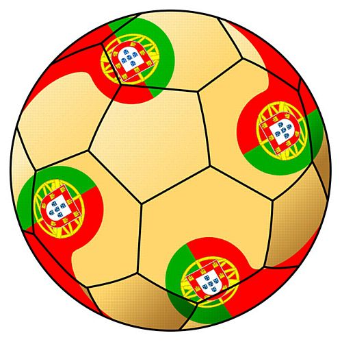 Portugal Football Stickers - 5cm - Sheet of 15