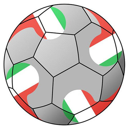 Italy Football Stickers - 5cm - Sheet of 15