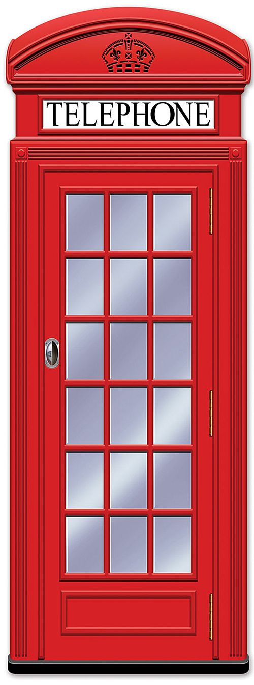 Phone Box Jointed Cutout Wall Decoration - 1.52m