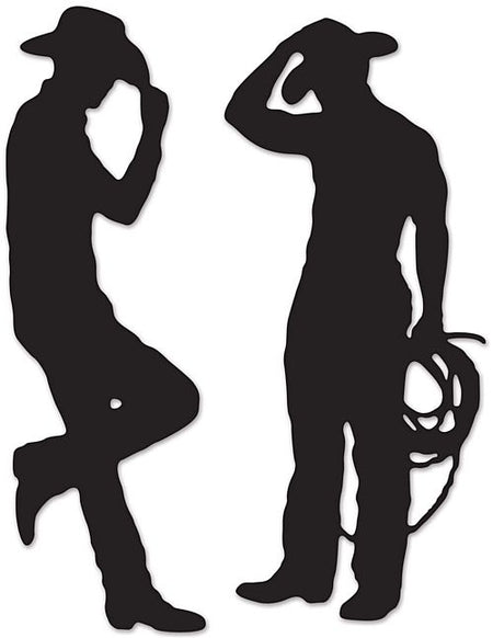 Cowboy Silhouettes - Pack of 2
