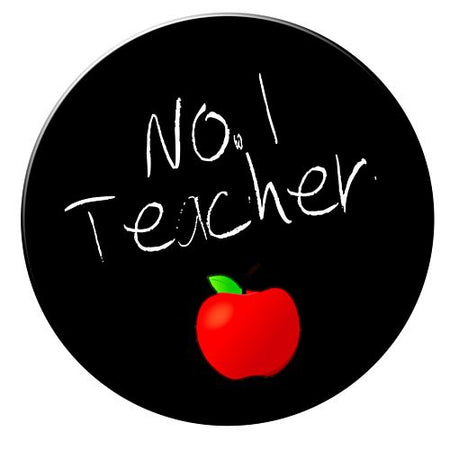 No. 1 Teacher Badge 58mm (Pinned Back) - Each