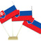 Slovakia Paper Table Flags 15cm on 30cm Pole