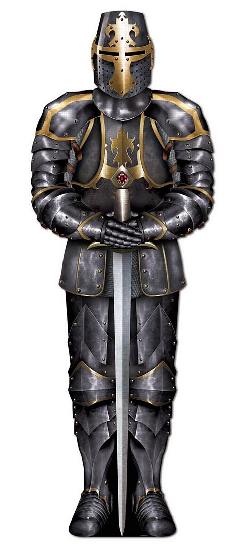 Black Knight Jointed Cutout Wall Decoration - 1.82m