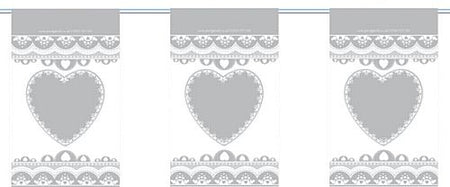 Hearts Flag Interior Bunting - 2.4m