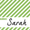 Stripe Green Placecards - Pack of 8