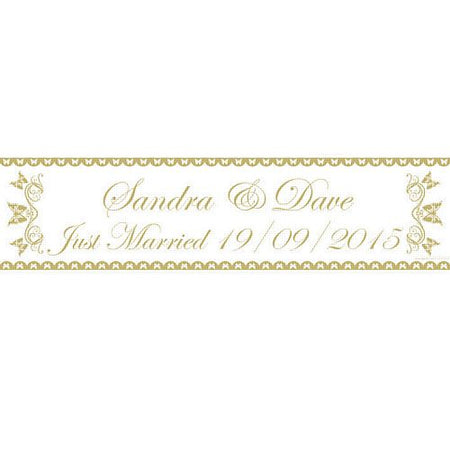 Gold Butterfly Personalised Banner - 1.2m