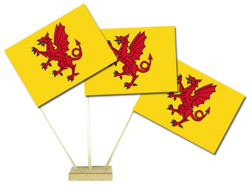 Somerset Paper Table Flags 15cm on 30cm Pole
