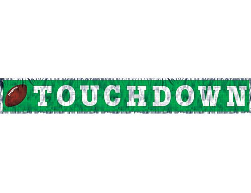 American Football Touchdown Metallic Fringe Banner - 1.5m