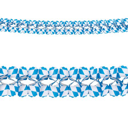 Oktoberfest Small Paper Blue & White Garland - 4m