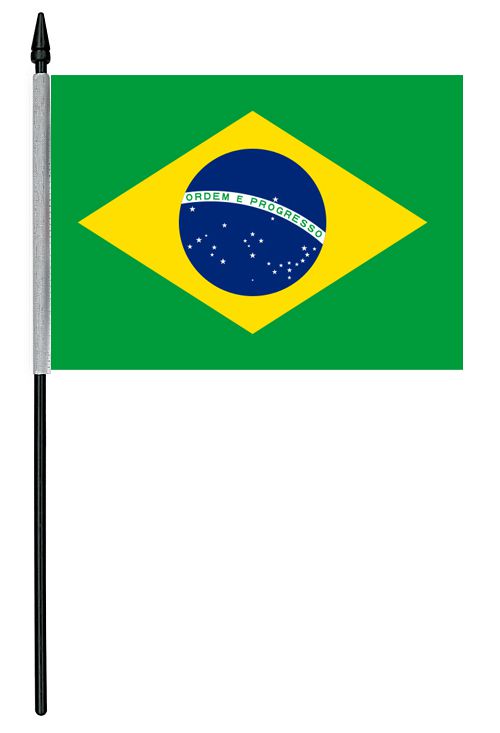 Brazil Cloth Table Flag - 4" x 6"